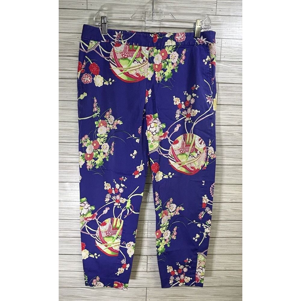 Polo Golf Ralph Lauren Women's Cherry Blossom Side Zipper Ankle Golf Pants Sz 10